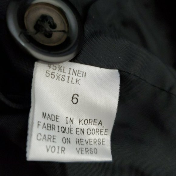 Tahari Womens 3 Button Blazer Black White Size 6 - Picture 5 of 5